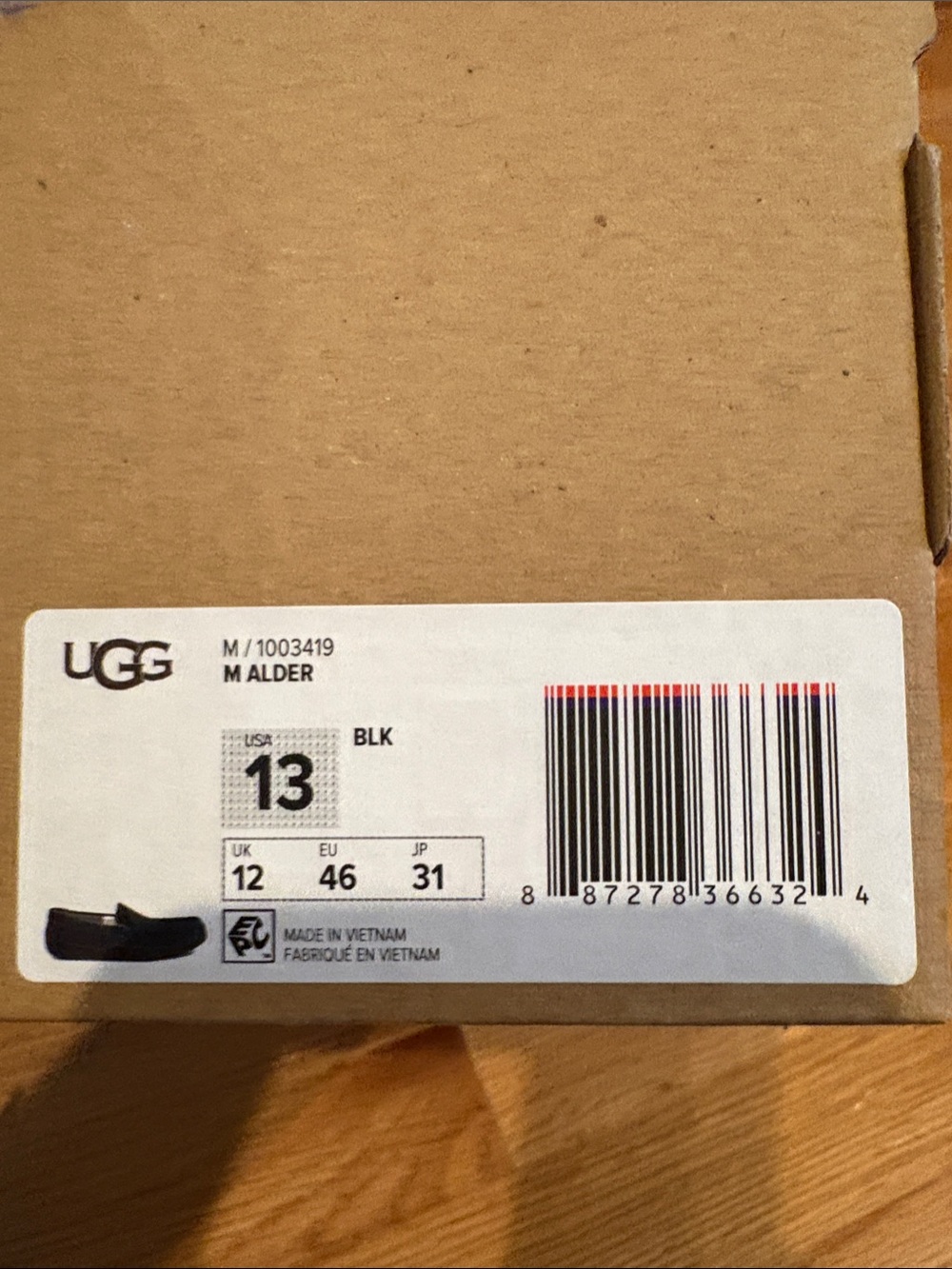 UGG Men's Black Suede Slip-On Loafers - Picture 4 of 4